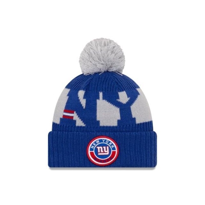 Blue New York Giants Hat - New Era NFL Cold Weather Sport Knit Beanie USA5426079